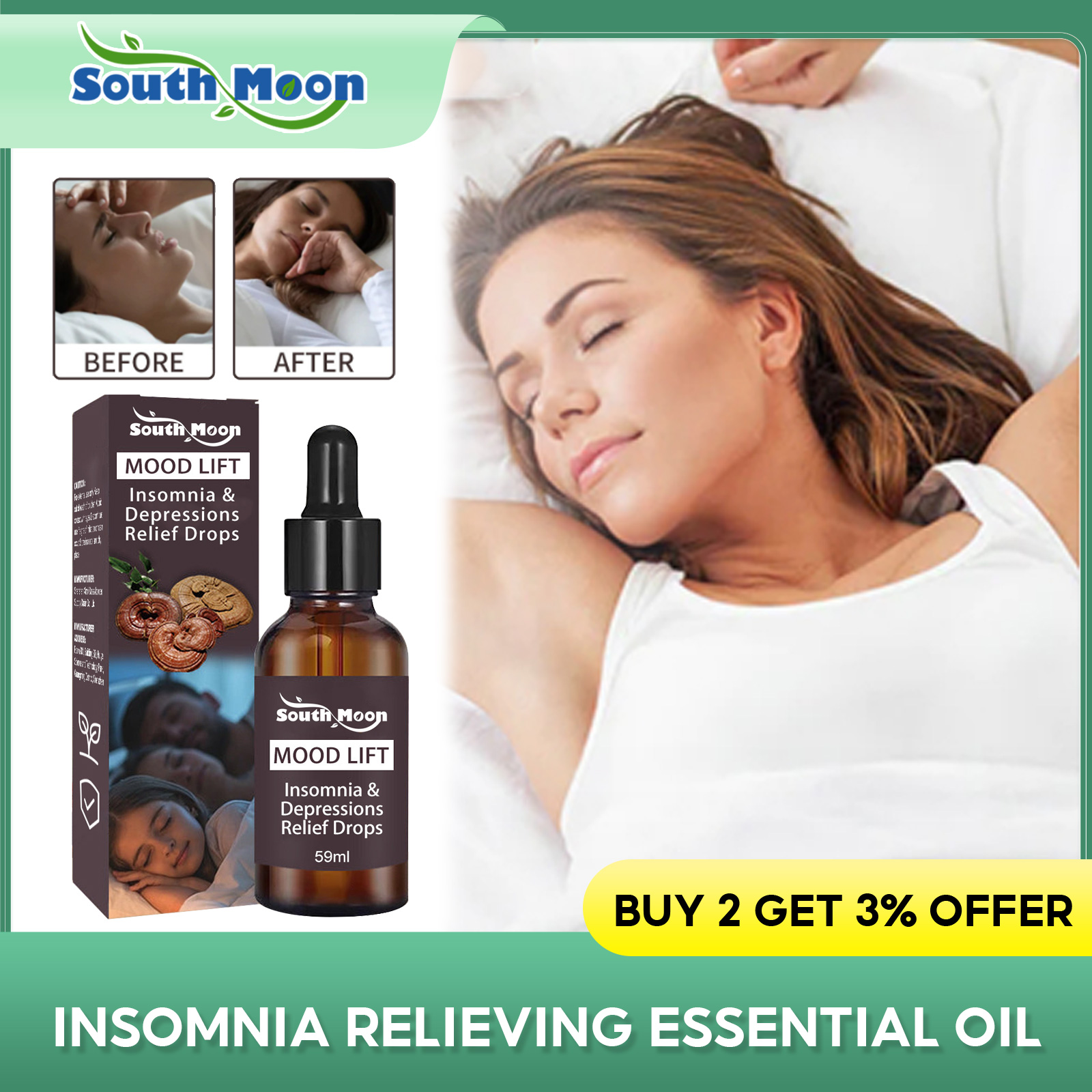Lavender Pillow Spray - Капли для лечения бессонницы, головной боли